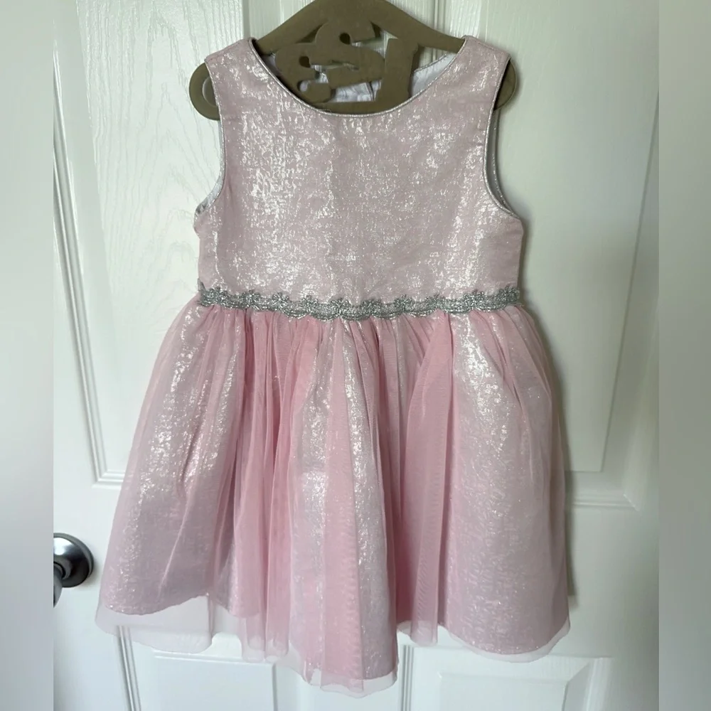 Youngland Pink A-Line Sundress with Silver Details